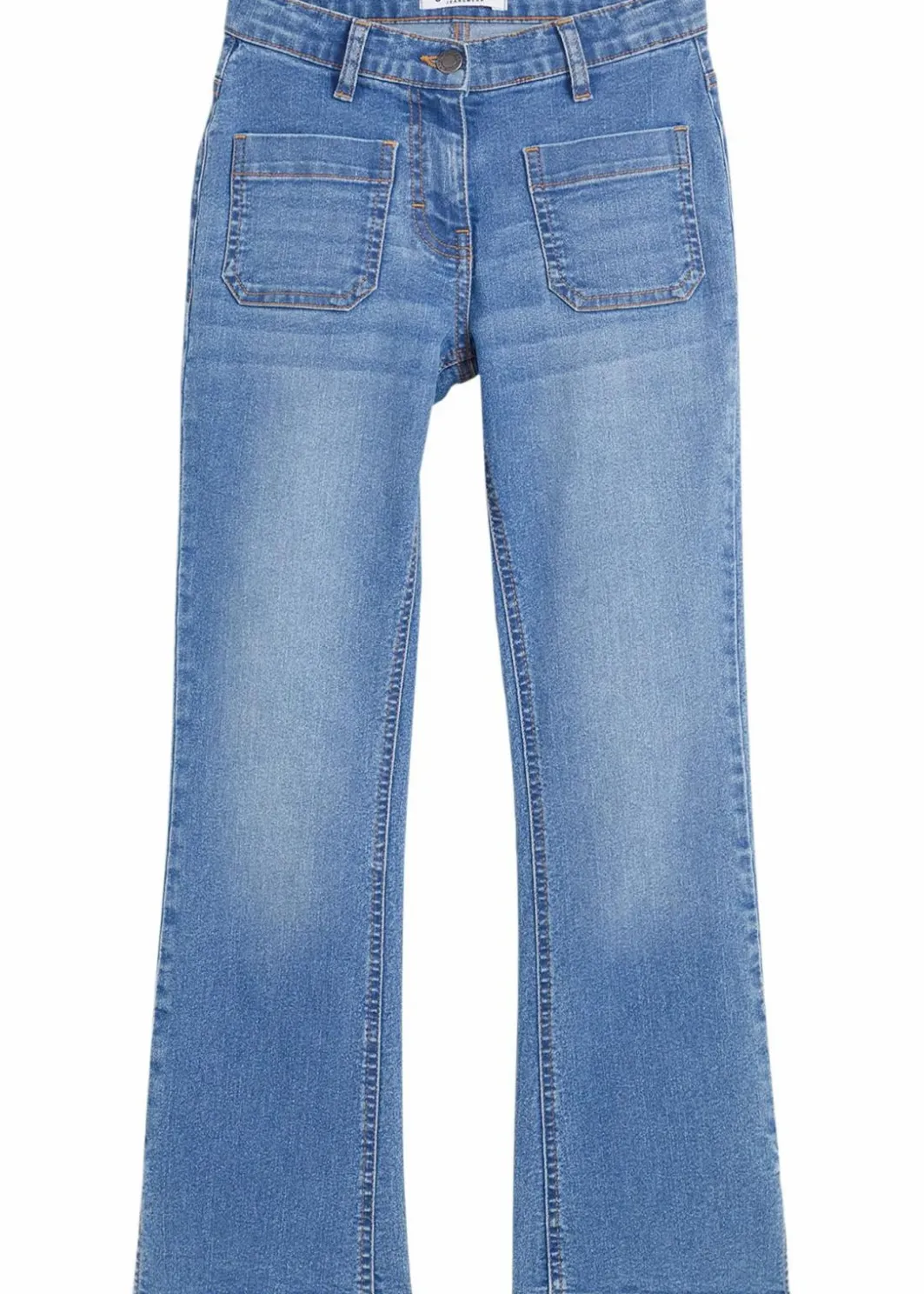 New Flared-Jeans Mid Waist, Bequembund Kinder Mädchen 9-16 Jahre·Jeans