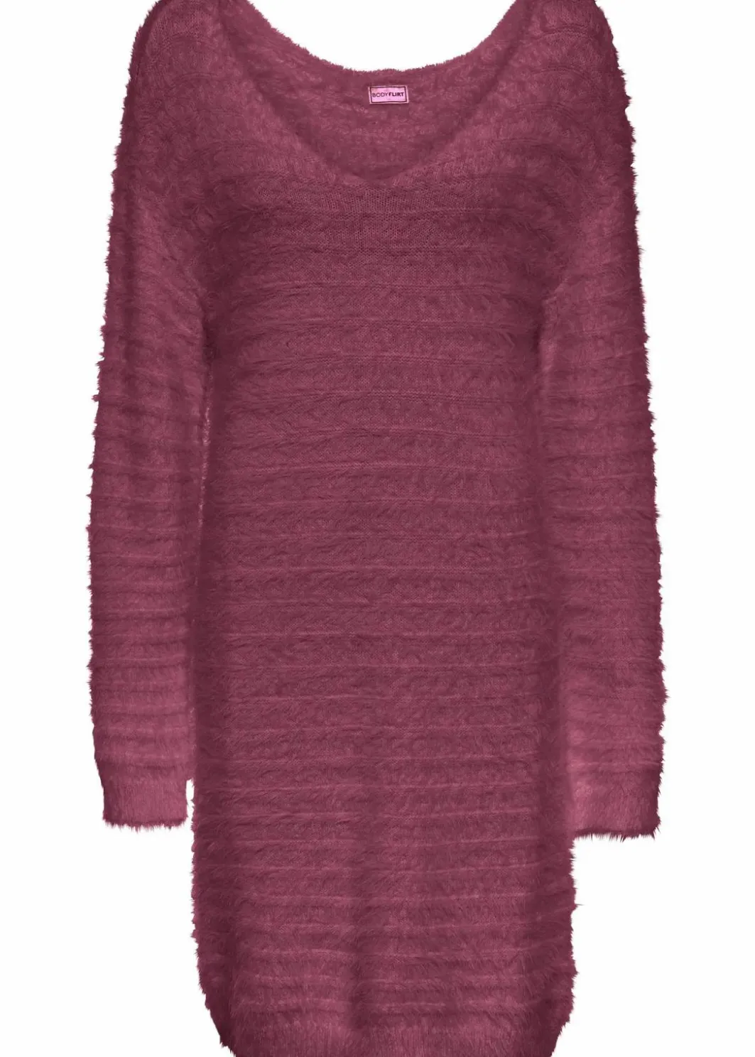 Damen bonprix Bekleidung·Umstandsmode|Strickmode|Flauschiger Long-Pullover