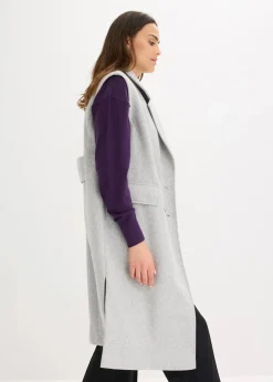 Flauschmantel mit abnehmbaren Ärmeln Damen Bekleidung·Hosen|Jacken & Mäntel