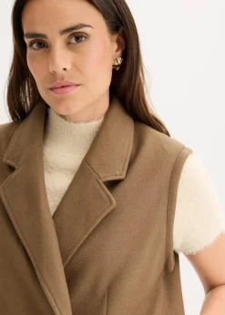 Sale Flauschmantel mit abnehmbaren Ärmeln Damen Jacken & Mäntel|Bekleidung·Hosen