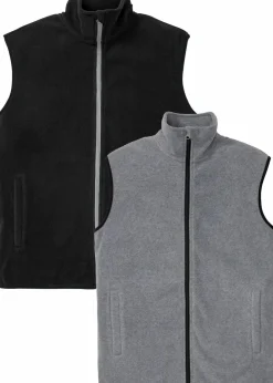 Online Fleece Weste (2er Pack) Herren Große Größen|Basics