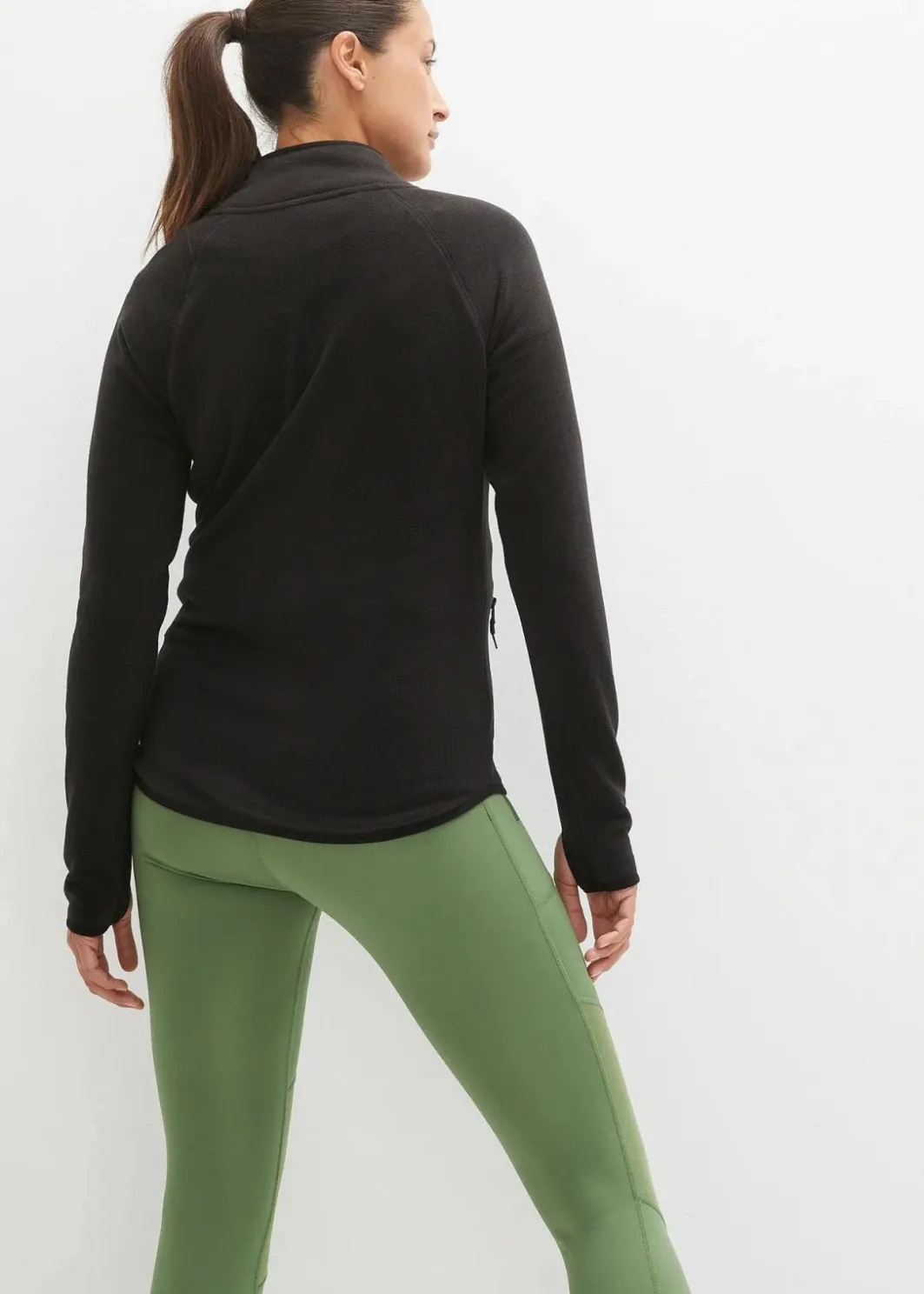 Damen bonprix Bekleidung·Blusen & Tuniken|Bekleidung·Hosen|Fleecejacke mit Reißverschluss-Taschen