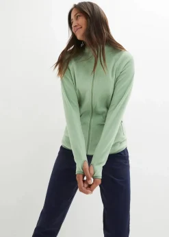 Damen bonprix Jacken & Mäntel|Sweat|Fleecejacke mit Reißverschluss-Taschen