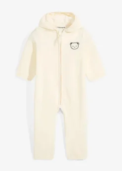 Kinder bonprix Jacken & Outdoor|Overalls & Sets|Fleece-Overall mit Kapuze und durchgehendem Reißverschluss