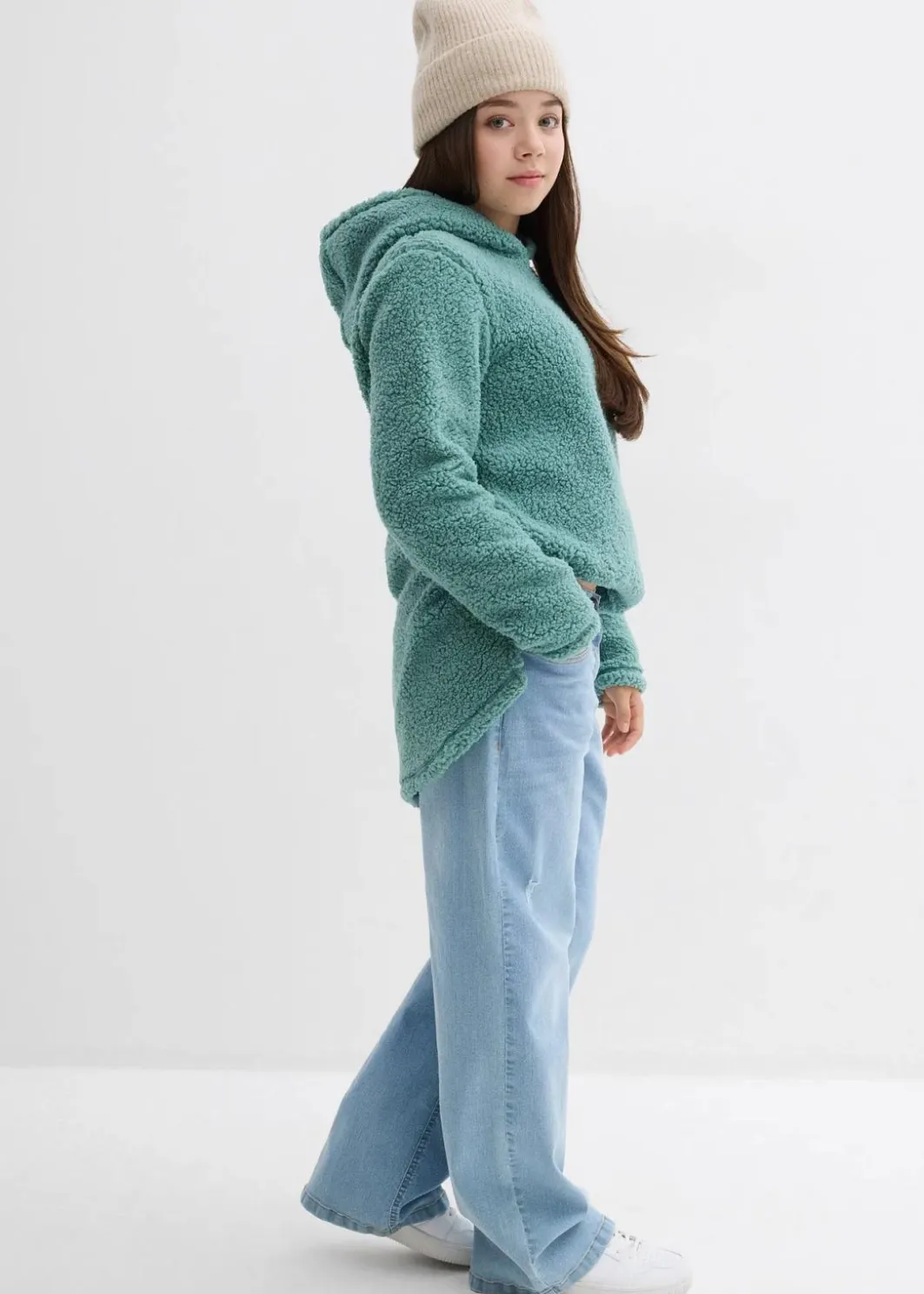 Outlet Fleecepullover Kinder Mädchen 9-16 Jahre·Sweat & Strick
