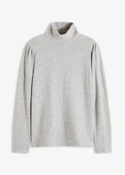 Damen bonprix Shirts & Tops|Fleeceshirt aus fließendem Viskose-Mix