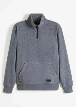 Herren bonprix Sweat|Thermobekleidung|Fleeceshirt mit Stehkragen