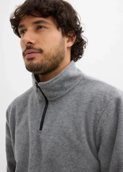 Herren bonprix Sweat|Thermobekleidung|Fleeceshirt mit Stehkragen