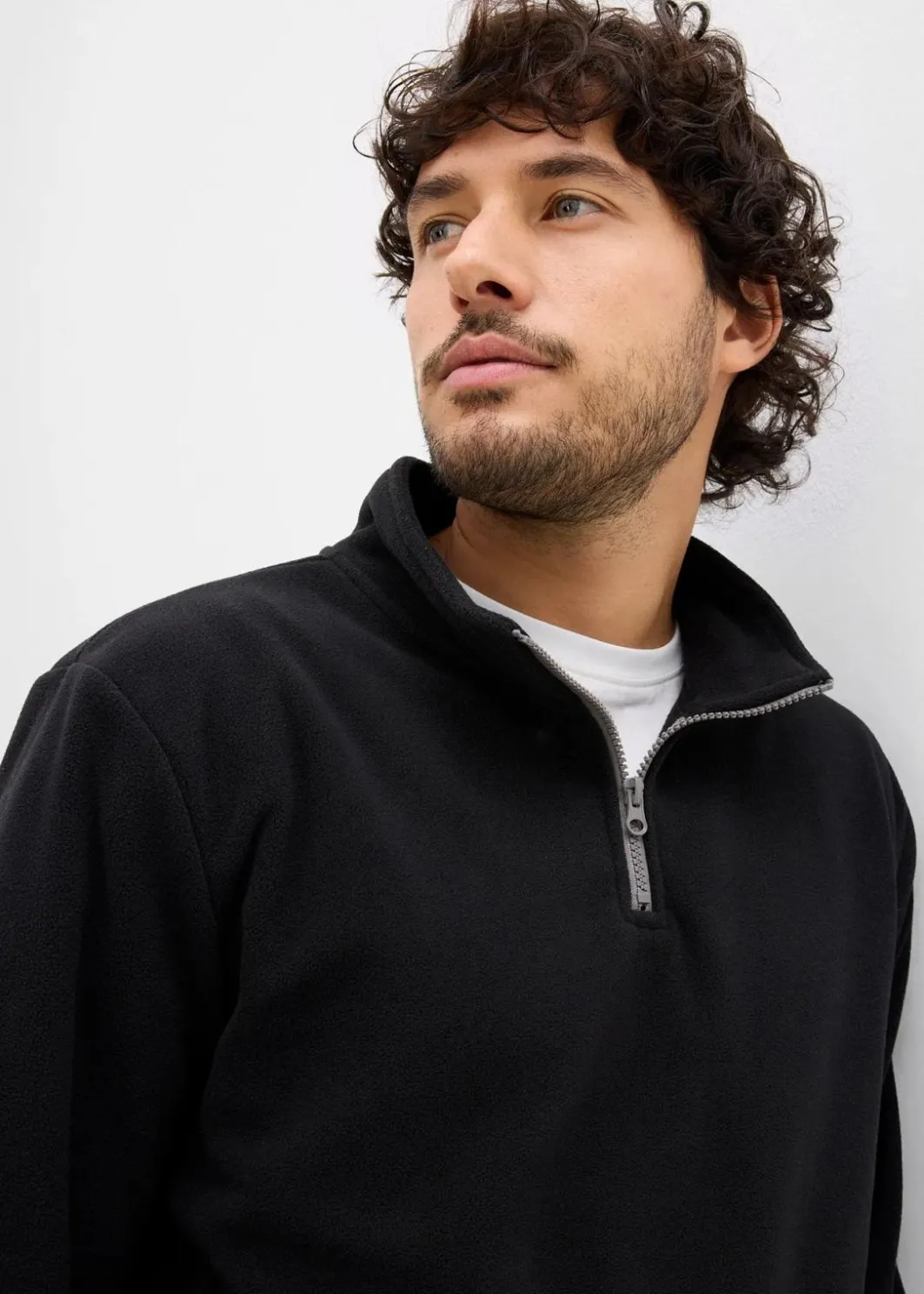 Online Fleeceshirt mit Stehkragen Herren Große Größen|Basics