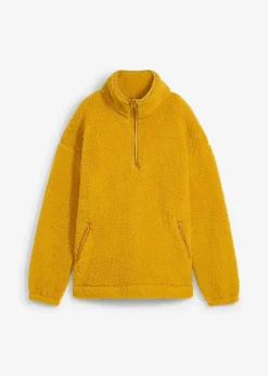 Best Fleeceshirt mit Stehkragen Damen Nachhaltigere Materialien|Sweat