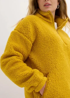 Best Fleeceshirt mit Stehkragen Damen Nachhaltigere Materialien|Sweat