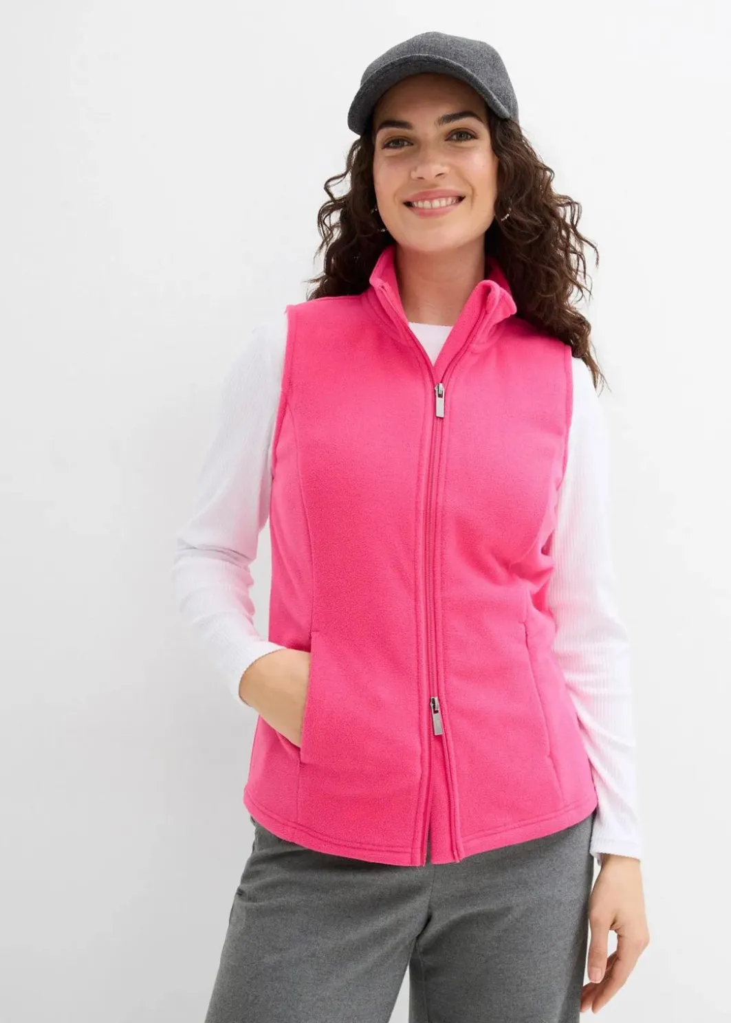 Damen bonprix Bekleidung·Blusen & Tuniken|Bekleidung·Hosen|Fleece-Weste mit Taschen