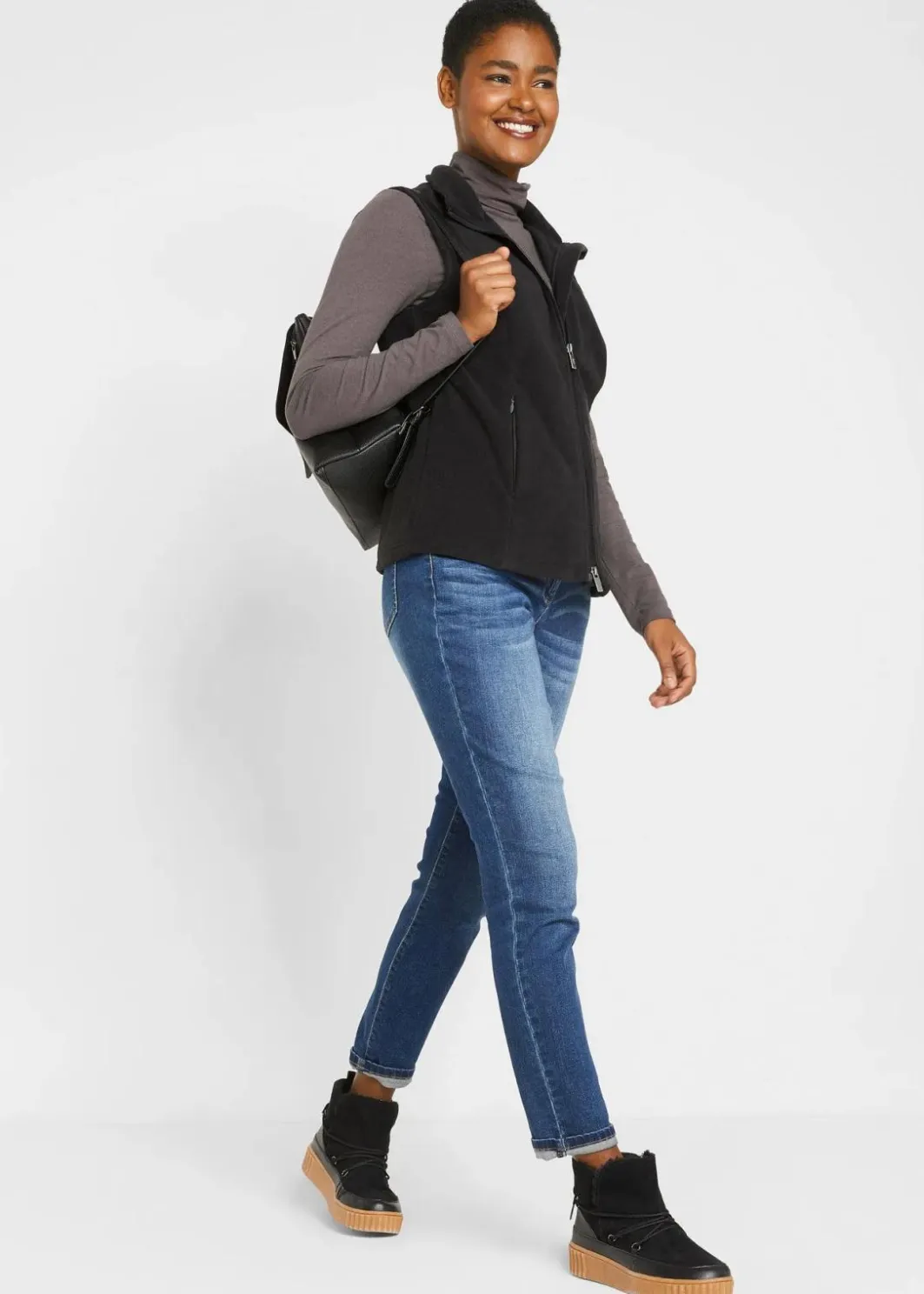 Discount Fleece-Weste mit Taschen Damen Jacken & Mäntel|Sweat