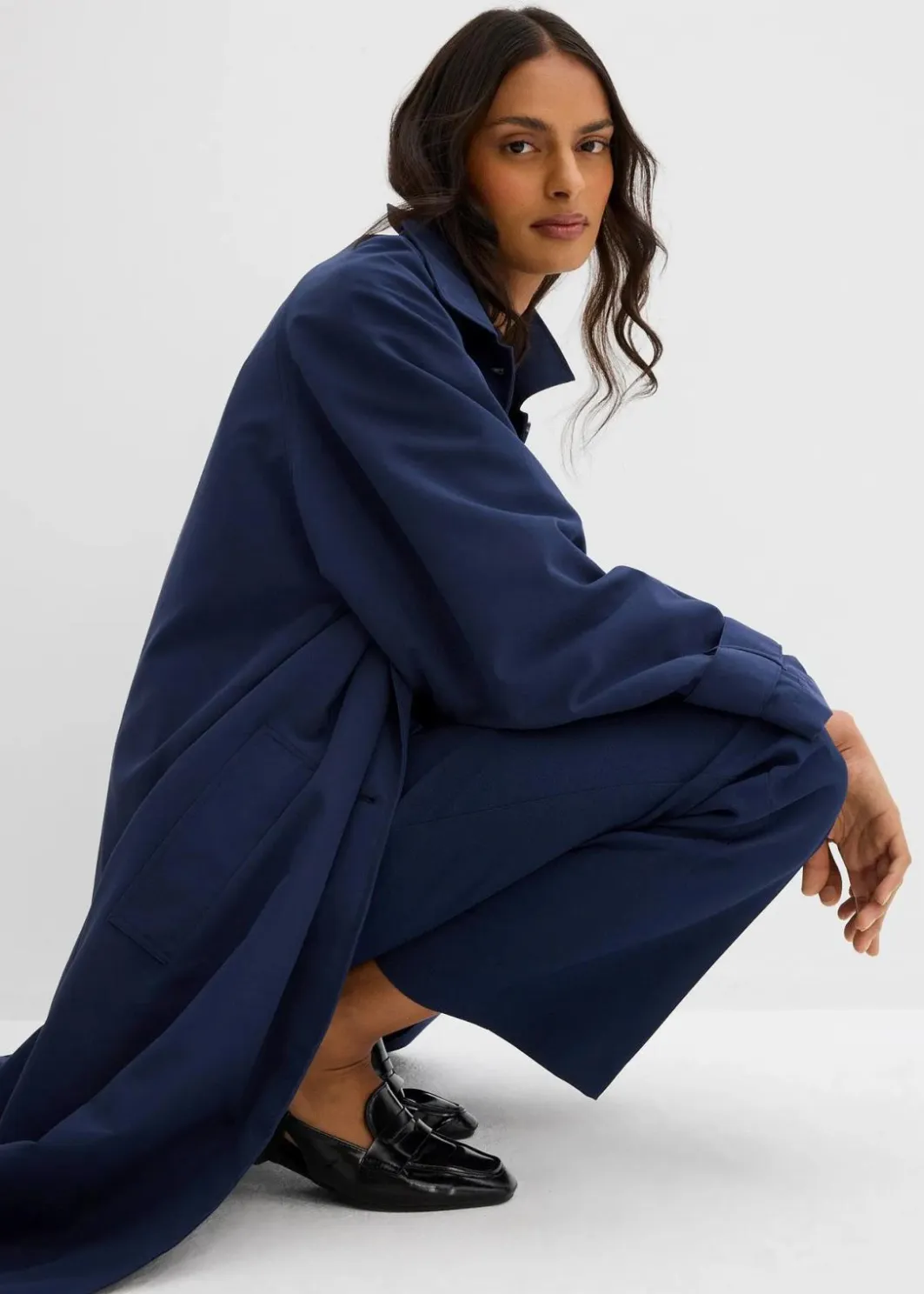 Fließender Trenchcoat Damen Bekleidung·Hosen|Jacken & Mäntel
