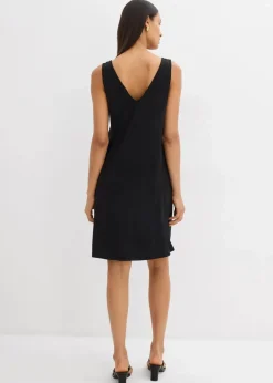 Damen bonprix Kleider|Bekleidung·Pullover & Strickjacken|Fließendes Trägerkleid mit V-Ausschnitt