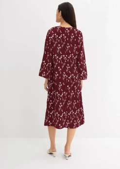 Florales Midikleid aus reiner Viskose Damen Kleider|Bekleidung·Pullover & Strickjacken