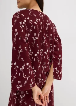 Florales Midikleid aus reiner Viskose Damen Kleider|Bekleidung·Pullover & Strickjacken