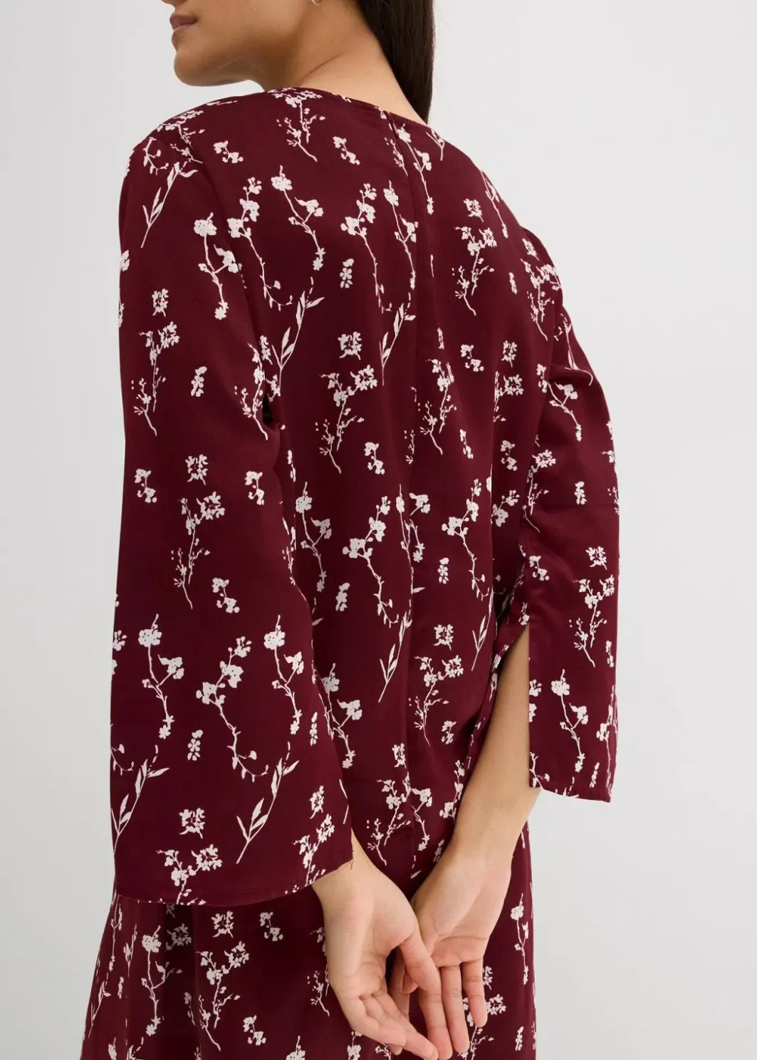 Florales Midikleid aus reiner Viskose Damen Kleider|Bekleidung·Pullover & Strickjacken