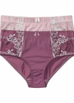 Damen bonprix Höschen|Wäsche·Höschen|Formslip mit Stickerei (2er Pack)