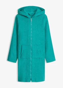 Clearance Frottee Bademantel aus Bio-Baumwolle mit Reißverschluss Damen Wäsche·Bademäntel|Nachhaltigere Materialien
