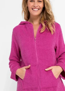 Best Frottee Bademantel aus Bio-Baumwolle mit Reißverschluss Damen Nachhaltigere Materialien|Bademäntel