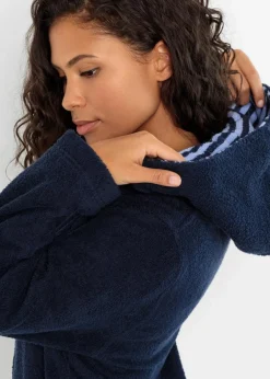 New Frottee Bademantel aus Bio-Baumwolle mit Reißverschluss Damen Wäsche·Bademäntel|Nachhaltigere Materialien