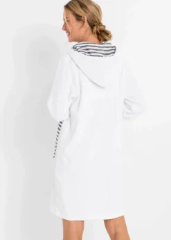Damen bonprix Bademäntel|Nachhaltigere Materialien|Frottee Bademantel aus Bio-Baumwolle mit Reißverschluss