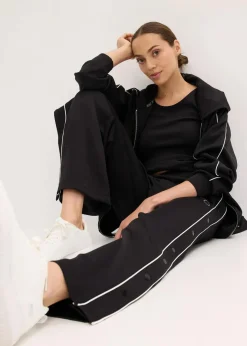 Damen bonprix Bekleidung·Sweat|Bekleidung·Kleider|Funktions-Jogginghose mit Knöpfen, schnelltrocknend