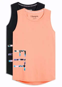 Damen bonprix Bekleidung·Sweat|Sportbekleidung|Funktionsshirt (2er Pack), schnelltrocknend