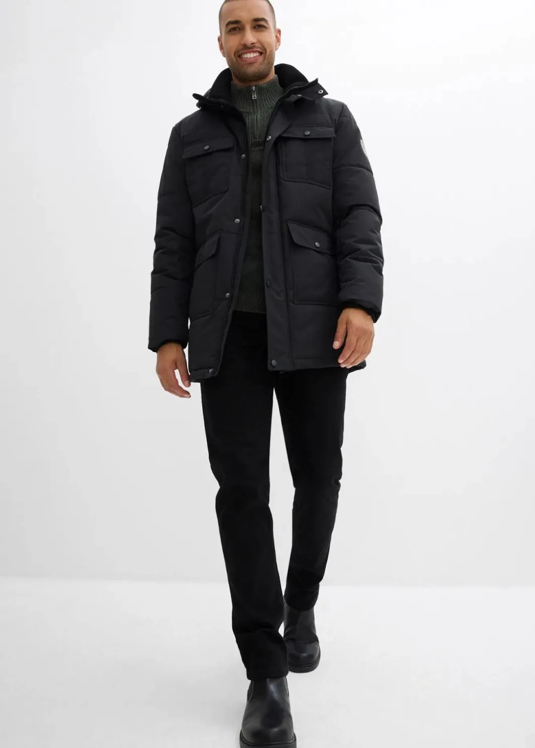 Funktions-Stepp-Parka mit praktischen Taschen, wasserabweisend Herren Große Größen|Jacken & Mäntel
