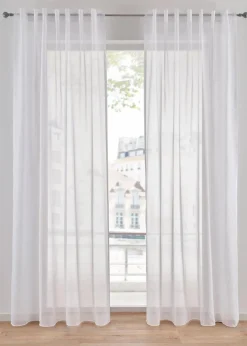 Online Gardine aus leichtem Voile mit verdeckten Schlaufen (1er Pack) Gardinen