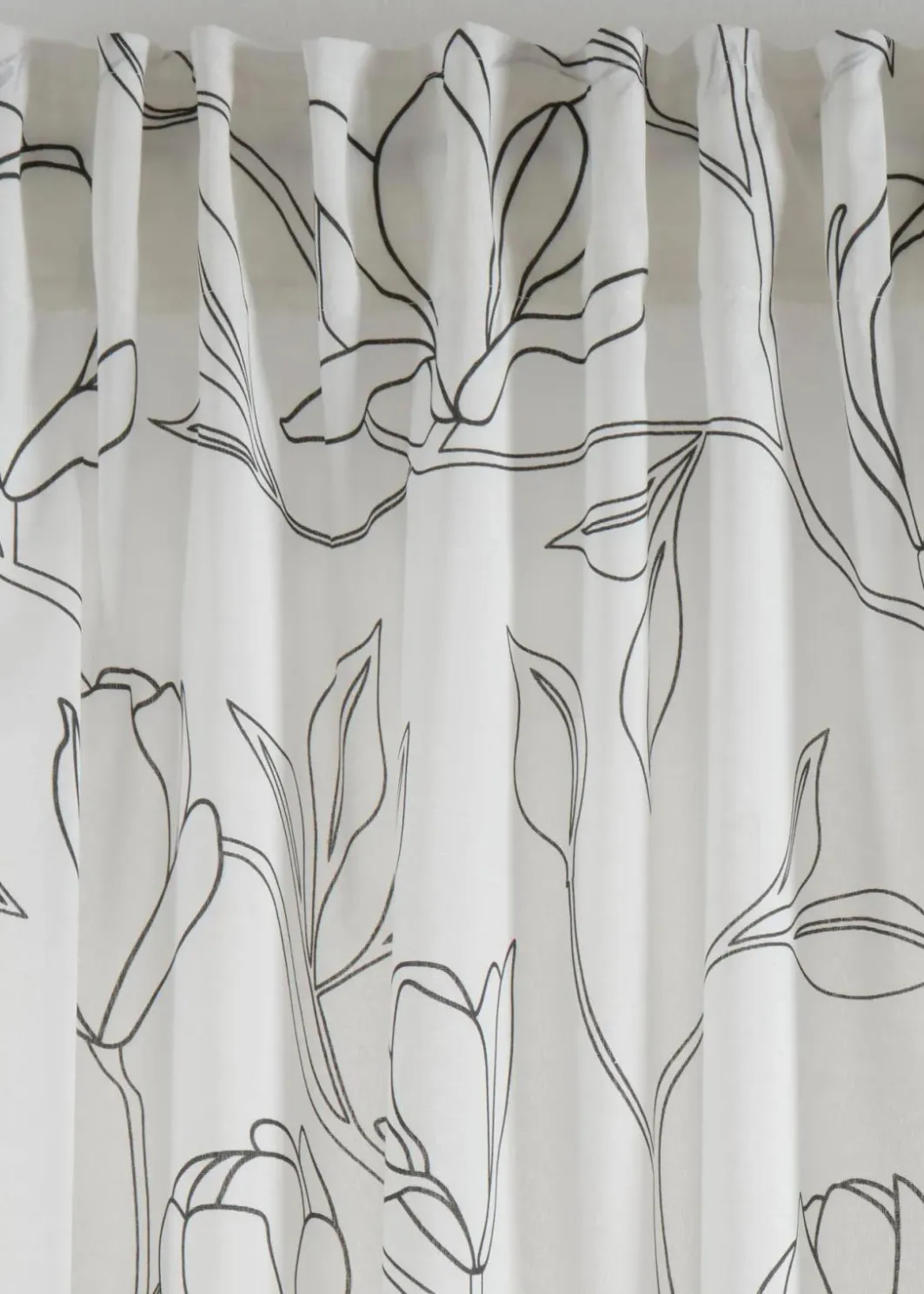 bonprix Gardinen|Gardine aus recyceltem Polyester mit Blätterdruck (1er Pack)