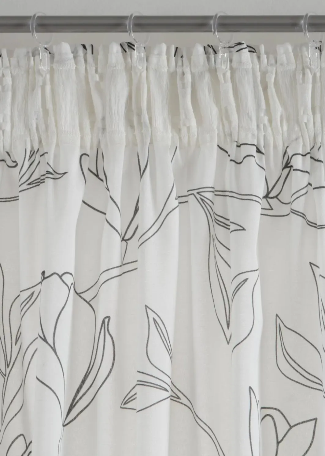 bonprix Gardinen|Gardine aus recyceltem Polyester mit Blätterdruck (1er Pack)