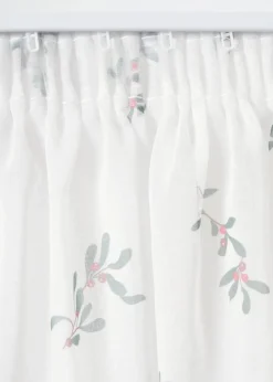 bonprix Gardinen|Weihnachtsdeko & -Textilien·Gardinen|Gardine mit bedruckten Mistelzweigen (1er Pack)