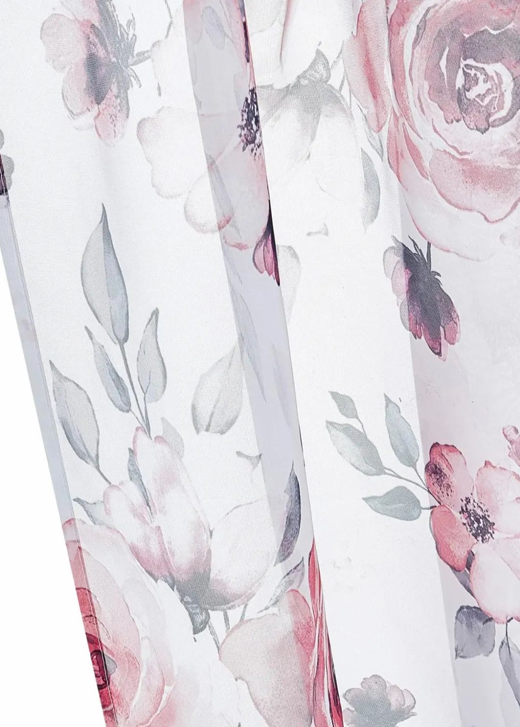bonprix Gardinen|Gardine mit Blumenmuster mit recyceltem Polyester (1er Pack)