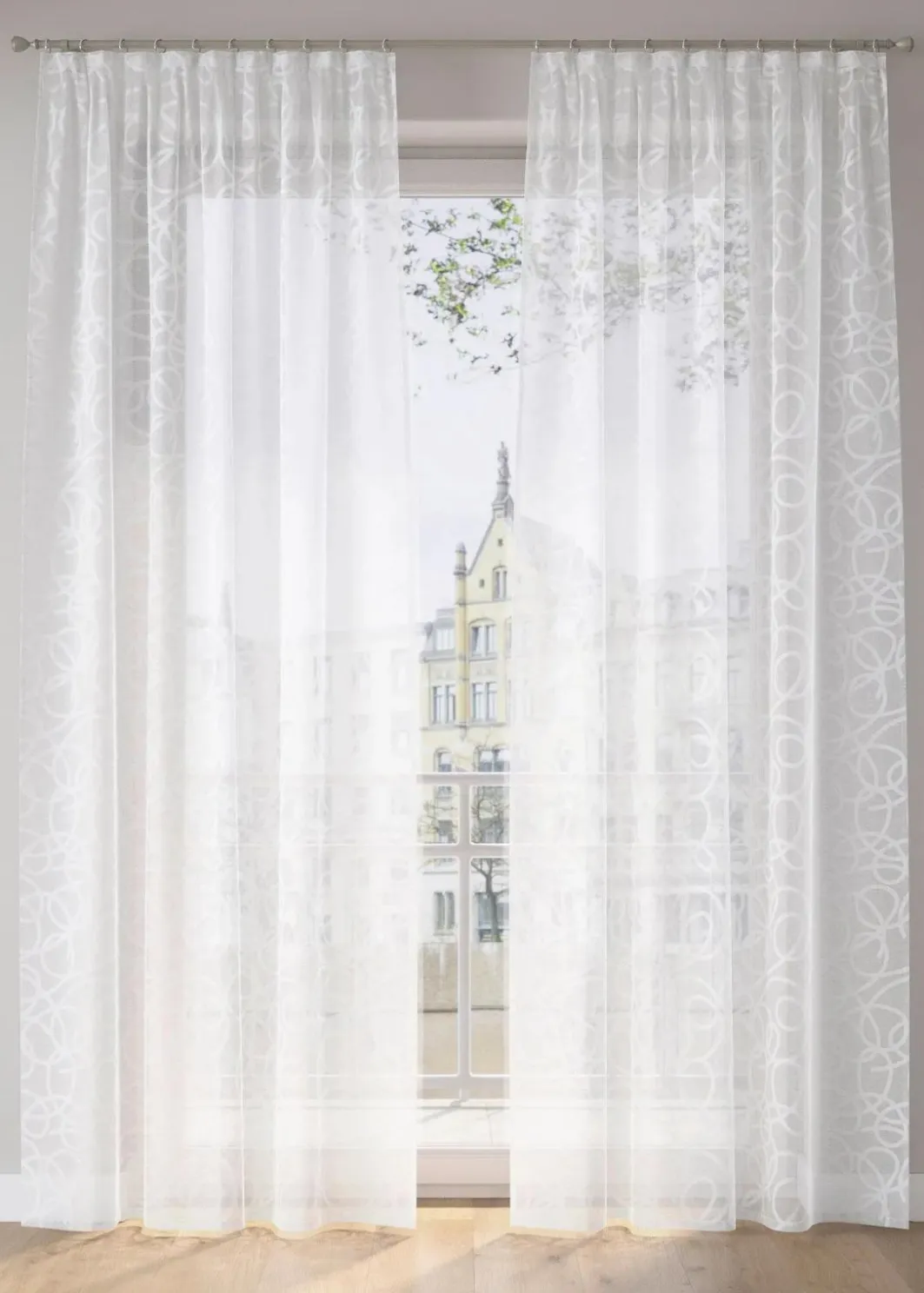 New Gardine mit Druck mit recyceltem Polyester (1er Pack) Gardinen