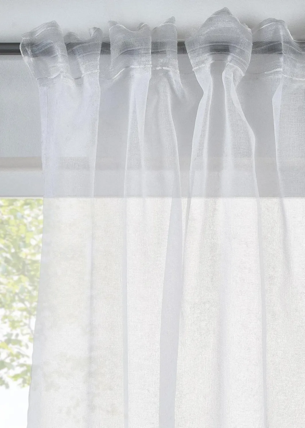 Sale Gardine mit feinem Glanz Druck (1er Pack) Gardinen