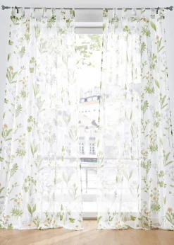 bonprix Gardinen|Gardine mit floralem Druck (1er Pack)