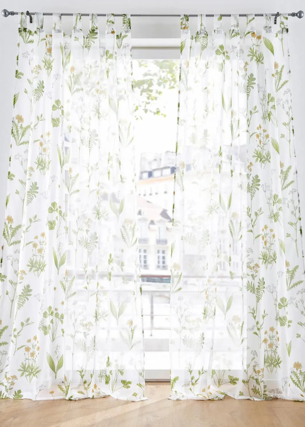 bonprix Gardinen|Gardine mit floralem Druck (1er Pack)