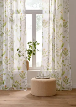 bonprix Gardinen|Gardine mit floralem Druck (1er Pack)