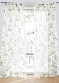 Gardine mit floralem Druck (1er Pack) Gardinen