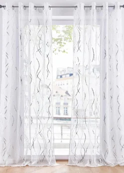 Hot Gardine mit Glanz Druck (1er Pack) Gardinen