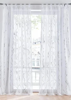 Best Gardine mit Glanz Druck mit recyceltem Polyester (1er Pack) Gardinen