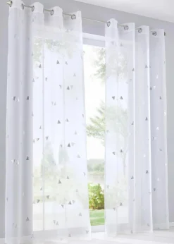 bonprix Gardinen|Gardine mit Glanzdruck (1er Pack)