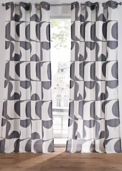 bonprix Gardinen|Gardine mit grafischem Druck aus recycelten Polyester (1er Pack)