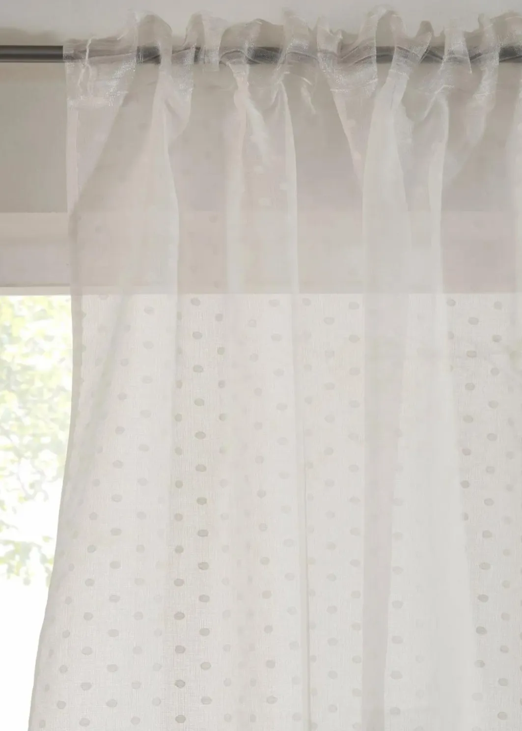Gardine mit Jacquard Punkten (1er Pack) Gardinen