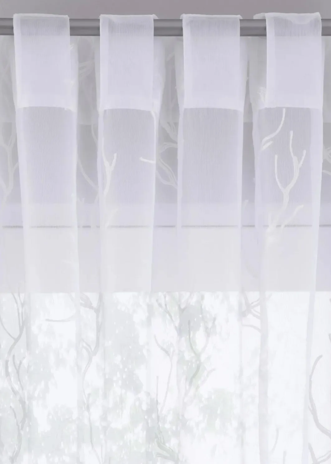 Gardine mit Stickerei mit recyceltem Polyester (1er Pack) Gardinen