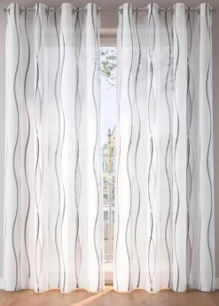 New Gardine mit Wellenmuster (1er Pack) Gardinen