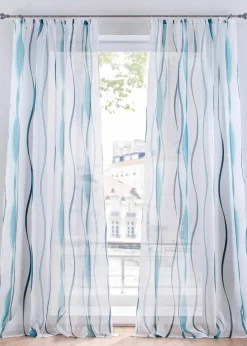 bonprix Gardinen|Gardine mit Wellenmuster (1er Pack)