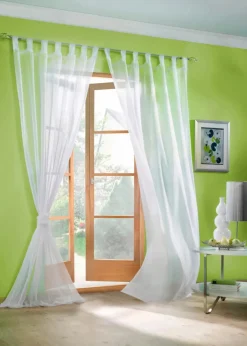 bonprix Gardinen|Gardinen aus leichtem Voile (2er Pack)